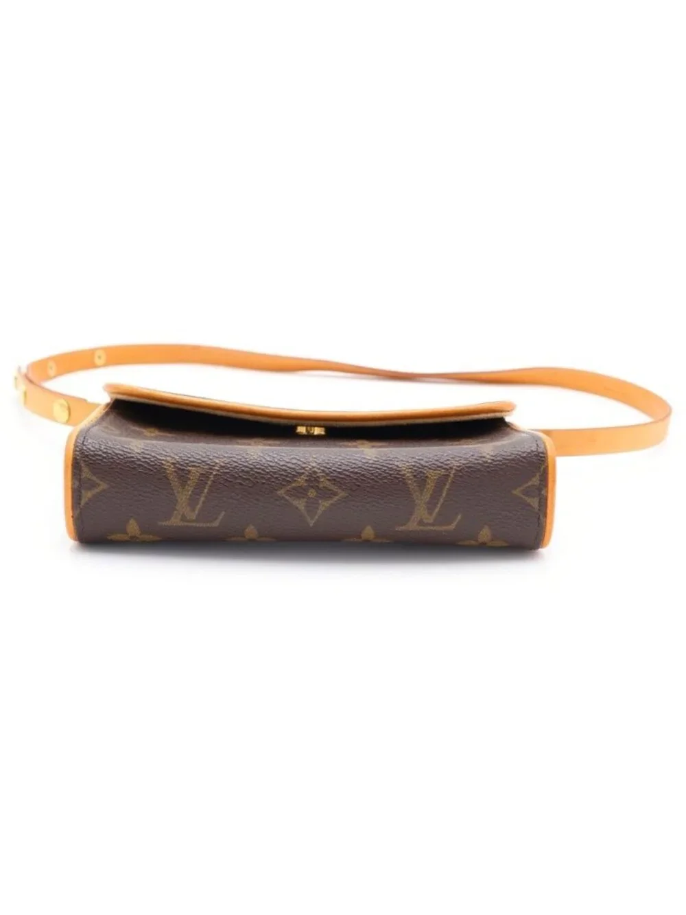Louis Vuitton Monogram Pochette Florentine Waist Bag Leather Brown